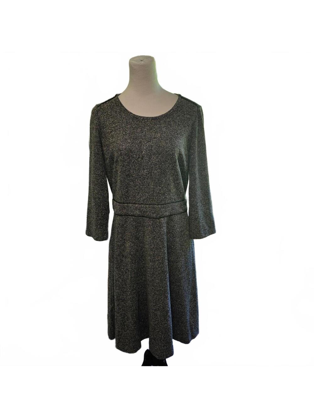 Talbots Tweed Bouclé Knit Fit & Flare Dress 12